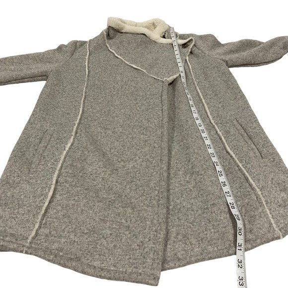Jack by BB Dakota Alessia Shearling Lined Knit Gray Jacket Size Small - Picture 9 of 9
